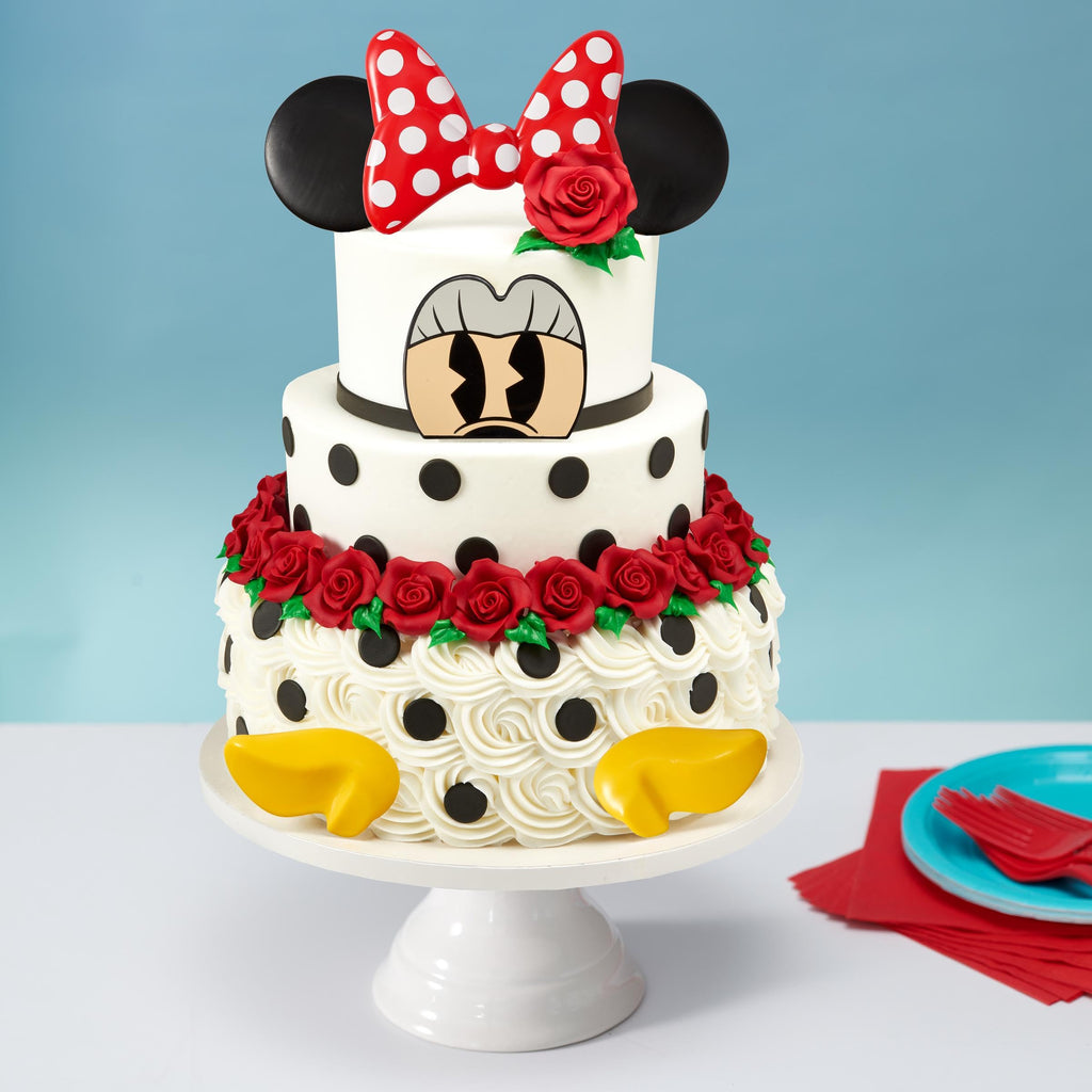 Decoset Minnie Mouse Cake Topper - 6-Piece Reusable Plastic Decoration by DecoPac