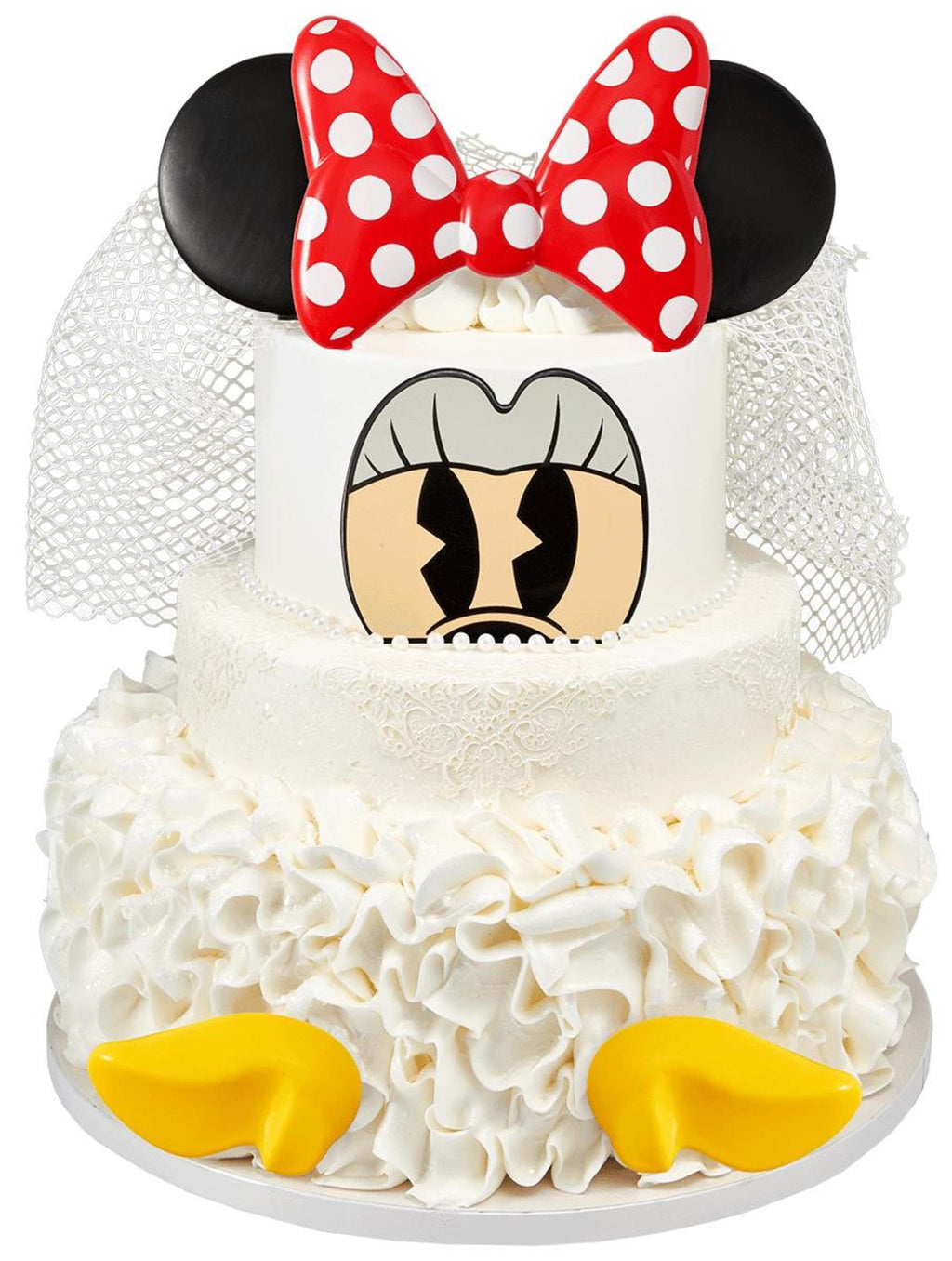 Decoset Minnie Mouse Cake Topper - 6-Piece Reusable Plastic Decoration by DecoPac