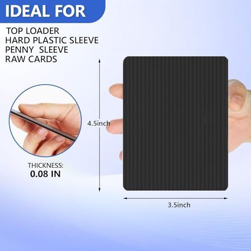 DEDC 100-Pack Trading Card Shipping Protectors (Black) – Waterproof, Scratch-Resistant Card Protectors for Top Loaders & Semi-Rigid Holders