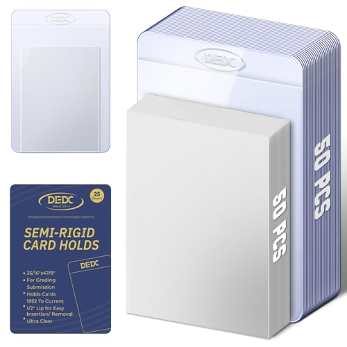 DEDC 100ct Card Sleeves Set: Semi-Rigid Holders and Penny Sleeves for Trading Card Protection