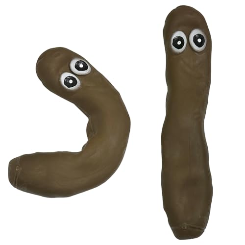 Deermon 3-Pack Stretchy Poop Stress Toys with Googly Eyes - Sensory Fidget Toy for Anxiety Relief and Pranks