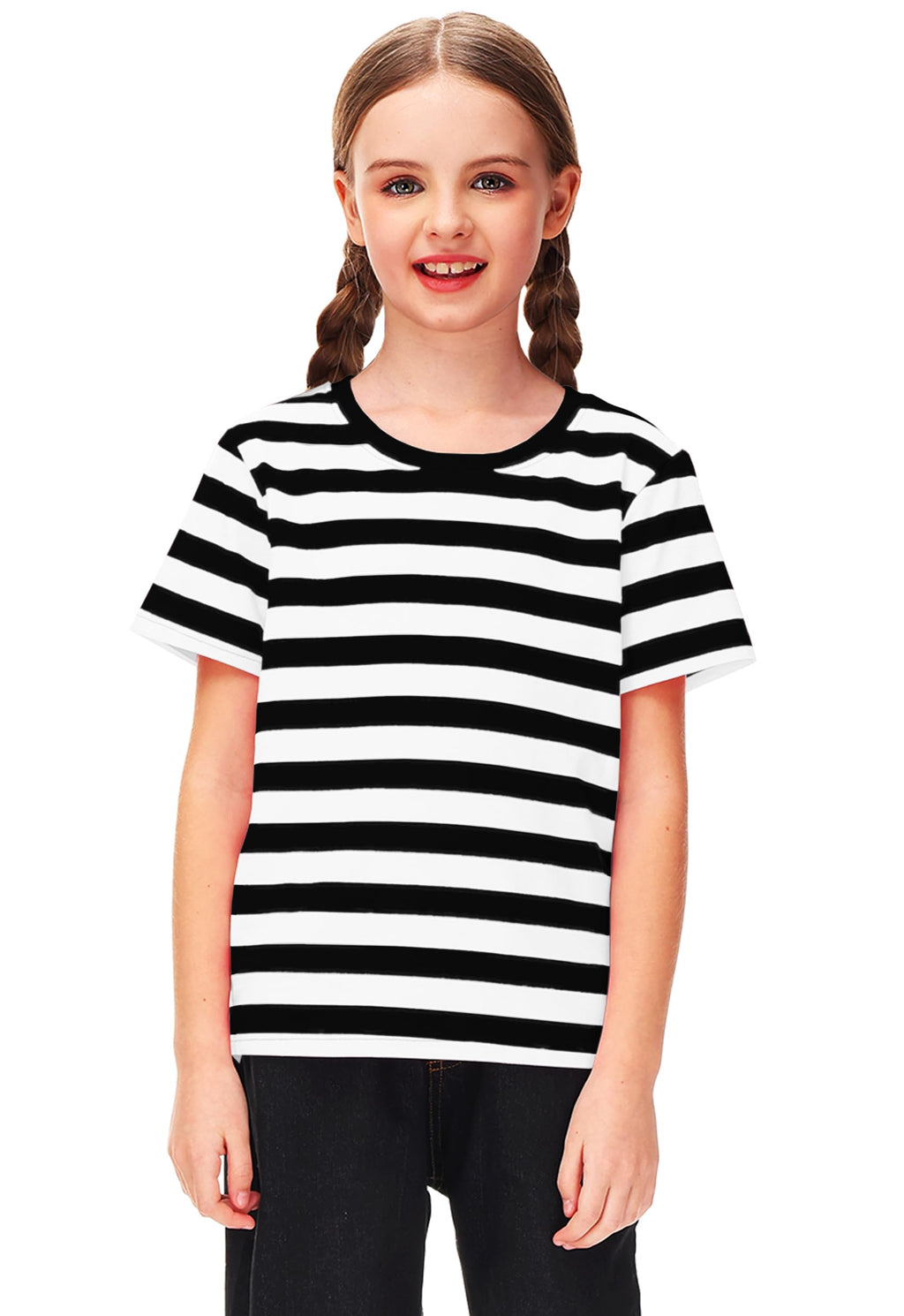 Deerose Kids Striped Short Sleeve Shirt – Patriotic Tee for Boys Girls Ages 3-14