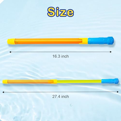DEKWELL 6-Pack Water Guns for Kids & Adults - Super Soakers with 40ft Range, Safe ABS Plastic, Pool Toys for Ages 3+