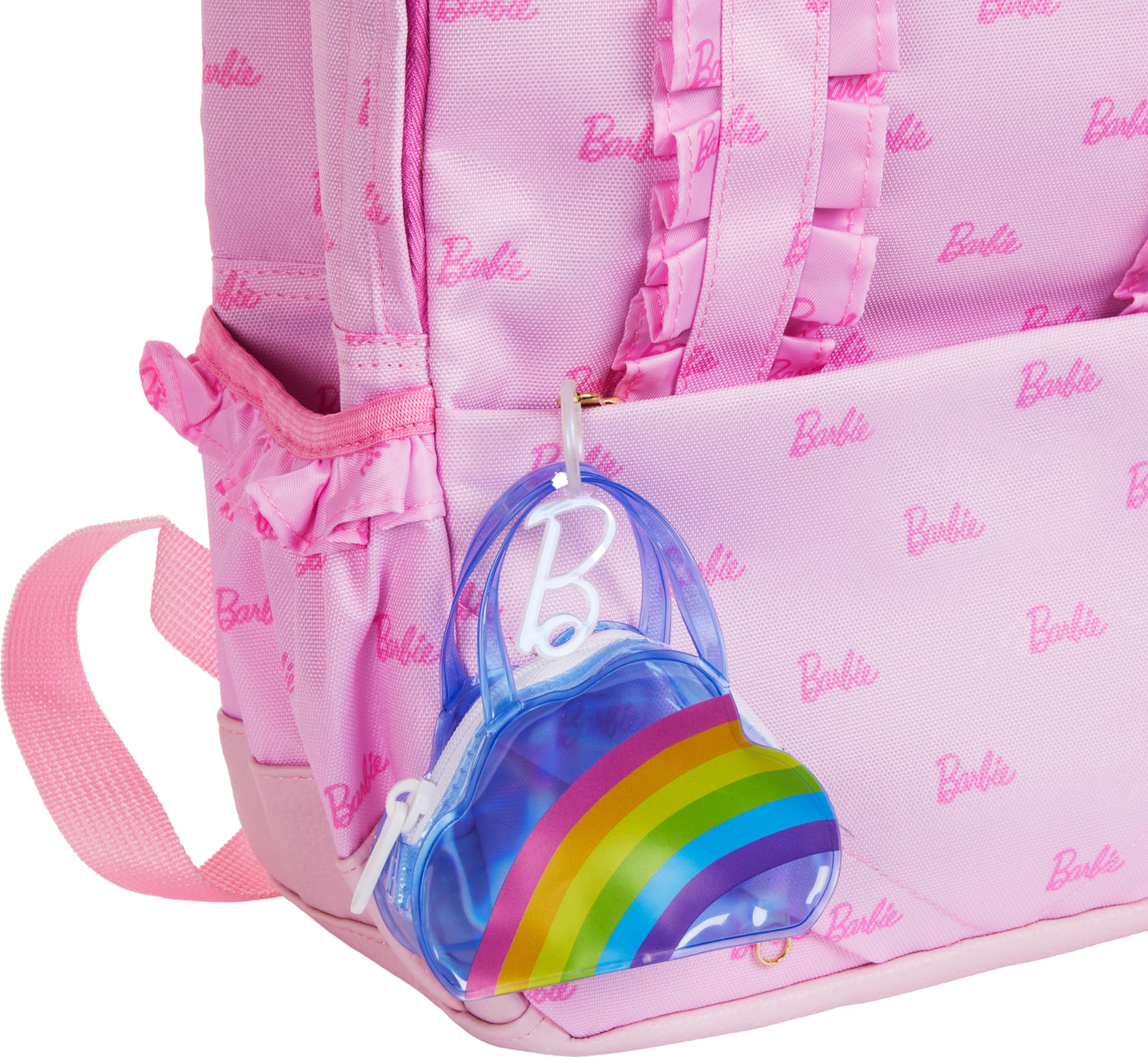 Deluxe Barbie Keychain Rainbow Bag with Pajamas and Slumber Party Accessories