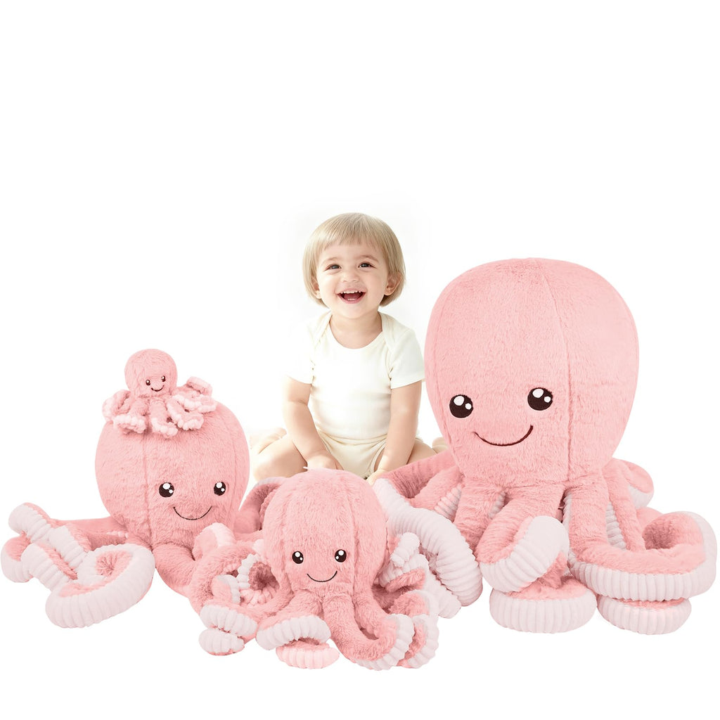 DENTRUN Giant Octopus Plush Toy – 5 Colors & 4 Sizes, Ultra-Soft Cuddly Sea Animal Stuffed Doll for Kids and Adults
