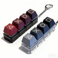 Derkiewn 2-Pack Keyboard Fidget Toy Keychain – 4-in-1 Clicker Stress Relief for Work or Travel