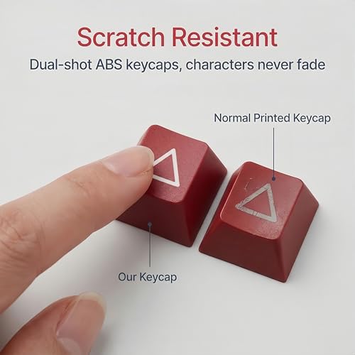 Derkiewn 2-Pack Keyboard Fidget Toy Keychain – 4-in-1 Clicker Stress Relief for Work or Travel