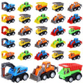 DERTE 15-Pack Mini Construction Vehicle Set – Pull-Back Toy Cars for Kids