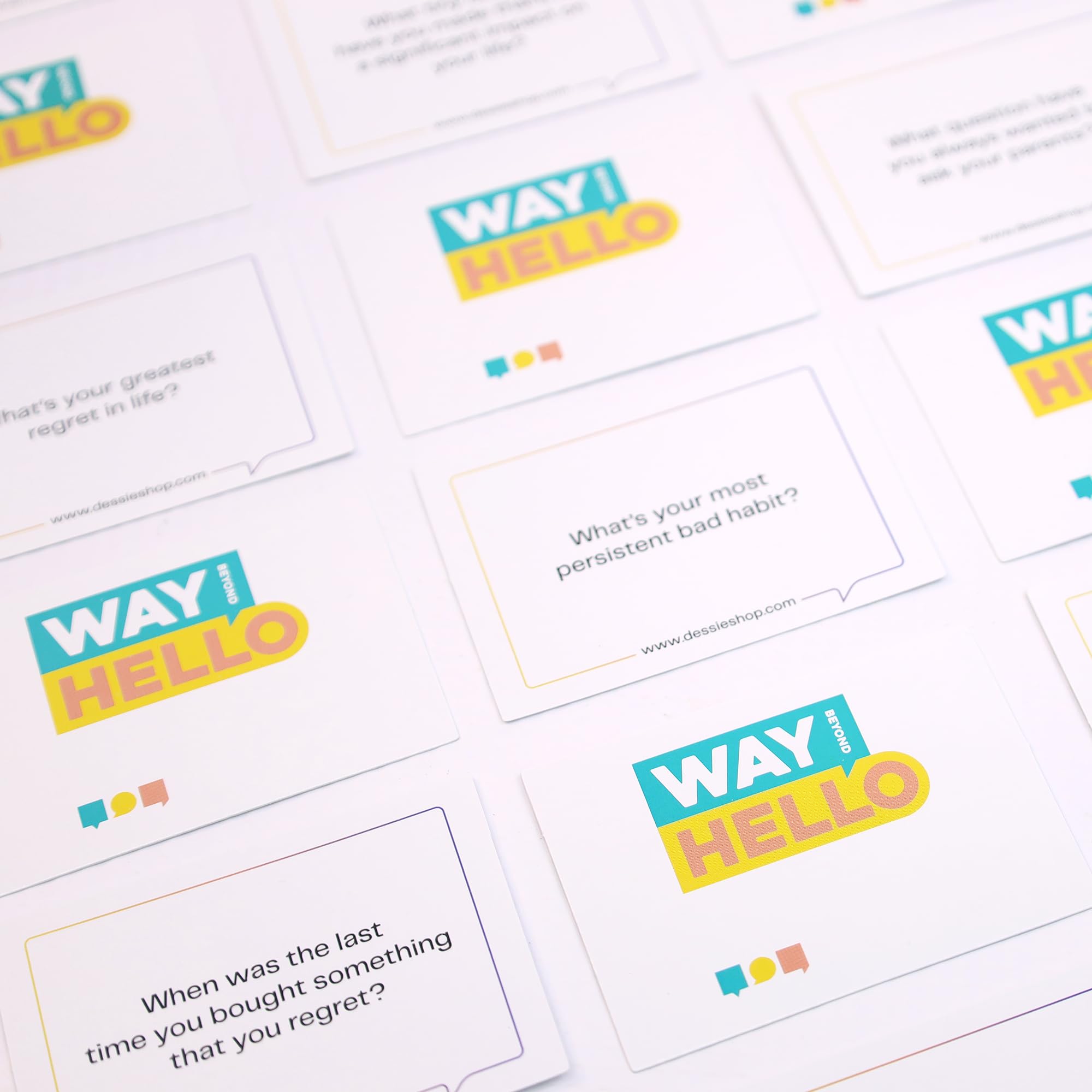 Dessie Way Beyond Hello Conversation Cards - 120 Questions for Couples, Families & More