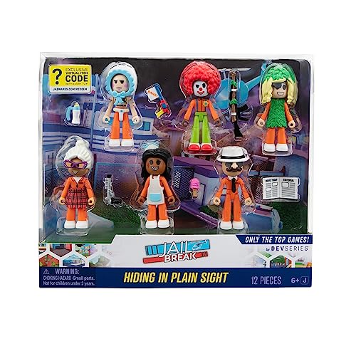 DevSeries Jailbreak Hiding in Plain Sight Multipack – 6 Action Figures with Mix & Match and Virtual Code