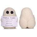 DICHA Positive Potato - Handmade Crochet Emotional Support Plush for Gifts and Decor, Beige