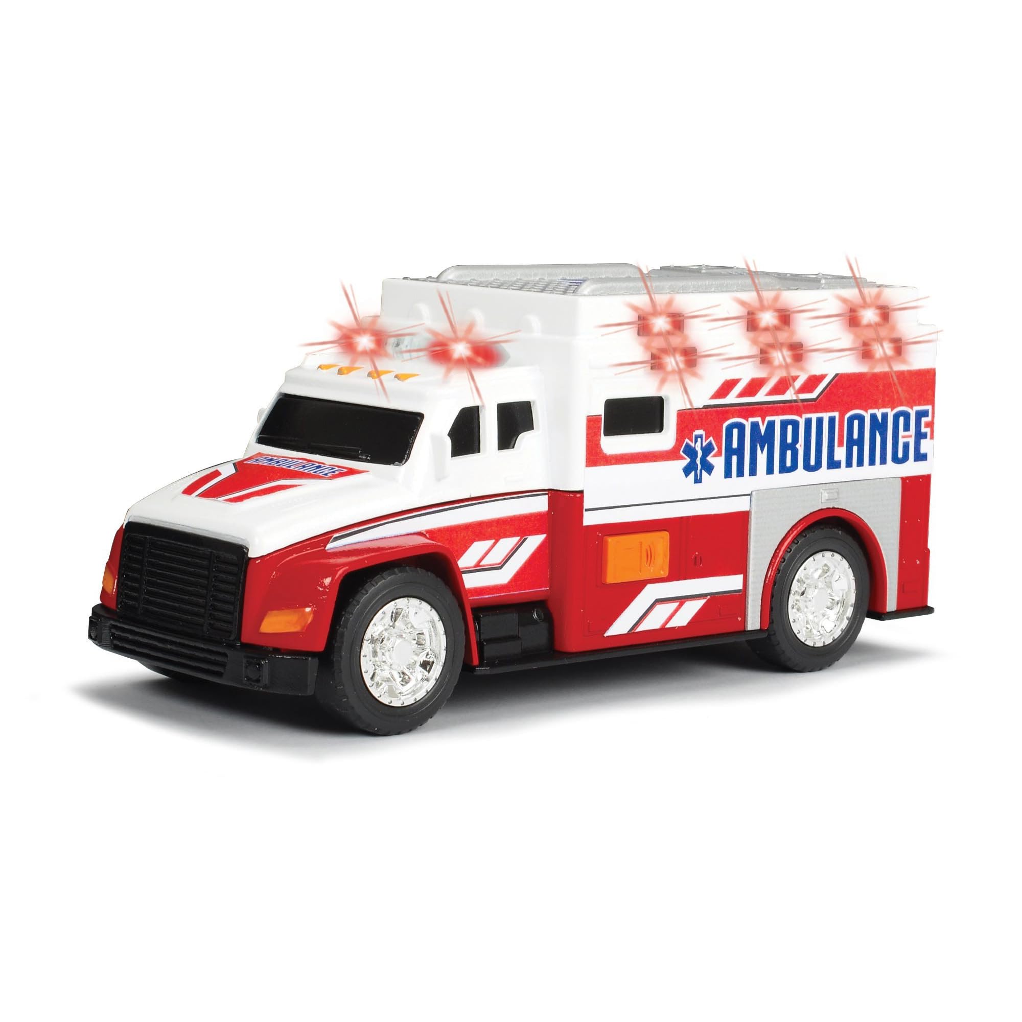 Dickie Toys Mini Action Series City Ambulance - 6 Inch Toy with Lights and Sounds