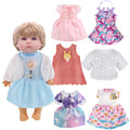 Digabi 6-Piece Doll Clothes Set for 12-Inch Dolls – Dress and Pajama Outfits with Velcro Closure