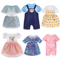 Digabi 8-Piece Doll Clothes Set for 12 Inch Dolls - 6 Complete Outfits Including Dresses, Pajamas, Cloak & More