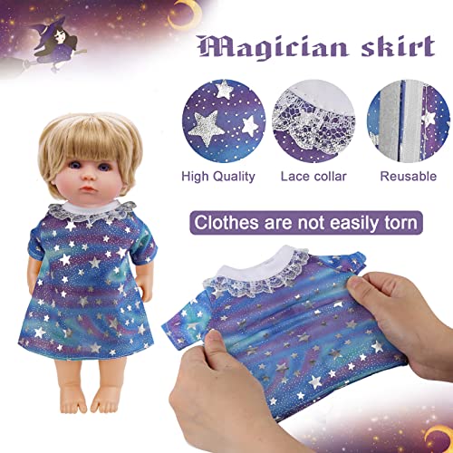 Digabi 8-Piece Doll Clothes Set for 12 Inch Dolls - 6 Complete Outfits Including Dresses, Pajamas, Cloak & More