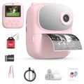 DIGITHINK Kids Instant Print Camera 2025 - Pink, 32GB, 2.4" Screen, 1080p HD, Dual Lens, Gift for Ages 4-13