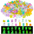 Diinokiy 200-Piece Luminous Mini Resin Animals Set – Glow-in-the-Dark Fairy Garden Decor