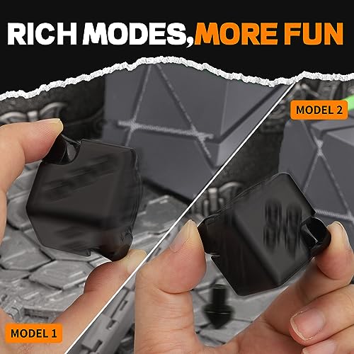 Dilabnba 2-in-1 Metal Infinity Cube Spinner Fidget Toy – Magnetic Dice Puzzle Cube Desk Gadget for Adults (Black)