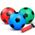 Dilabnba 6 Inch Mini Soccer Balls for Kids – Set of 6 Soft Rubber Inflatable Balls with Pump