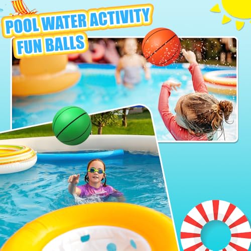Dilabnba 8-Inch Mini Rubber Basketballs (4-Pack) – Soft, Bouncy, and Safe for Kids Indoor/Outdoor Play