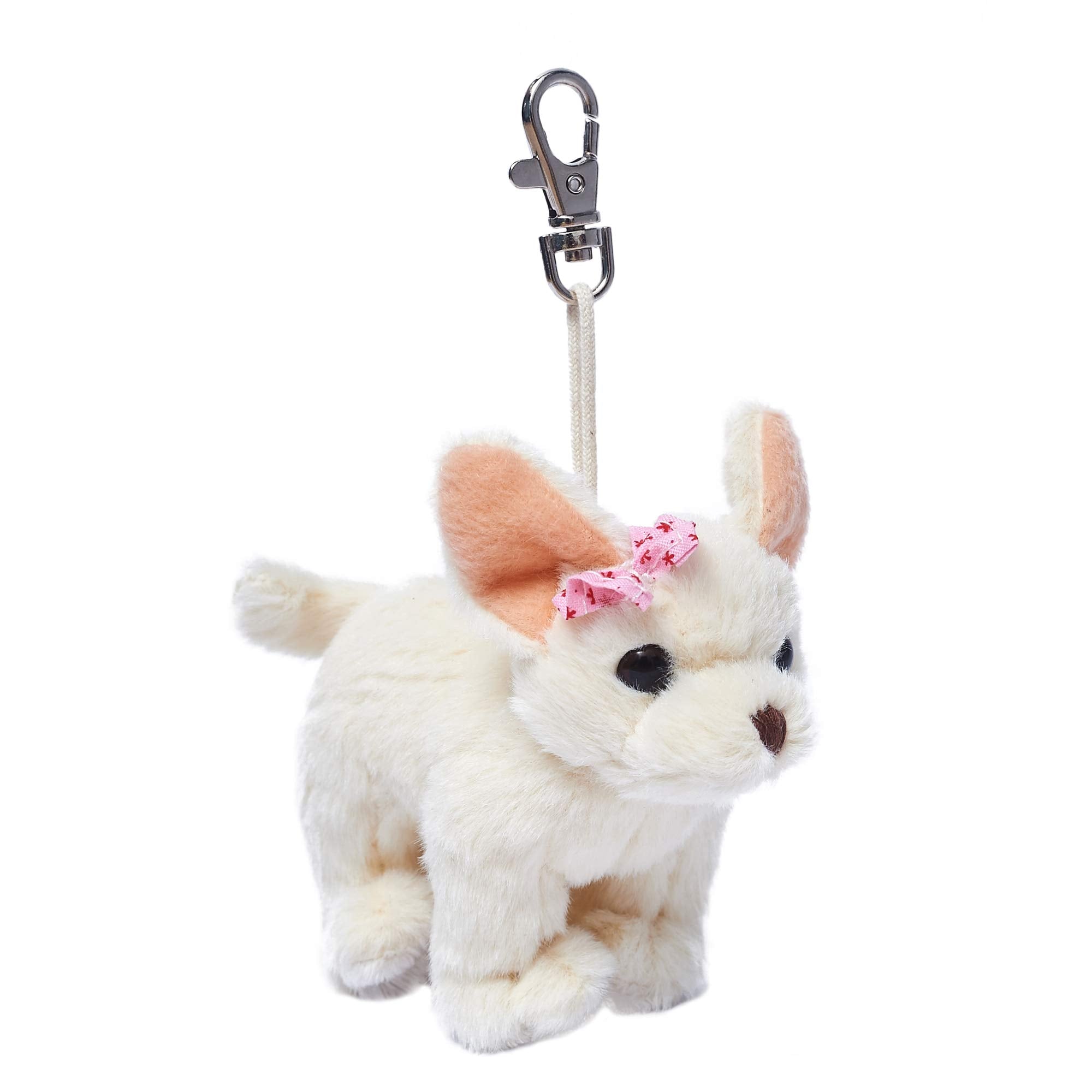DILLY DUDU 4-Inch Cream Chihuahua Plush Keychain – Soft Beanbag Stuffed Animal Toy