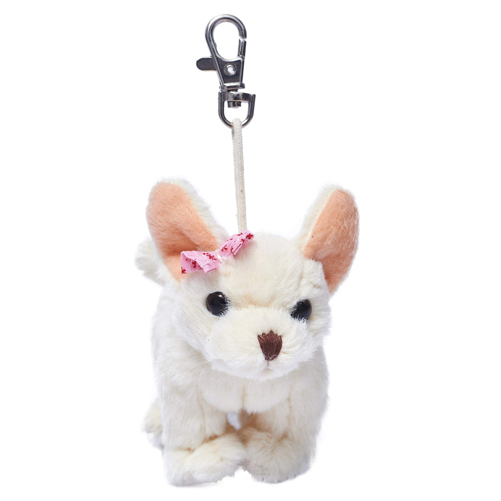DILLY DUDU 4-Inch Cream Chihuahua Plush Keychain – Soft Beanbag Stuffed Animal Toy