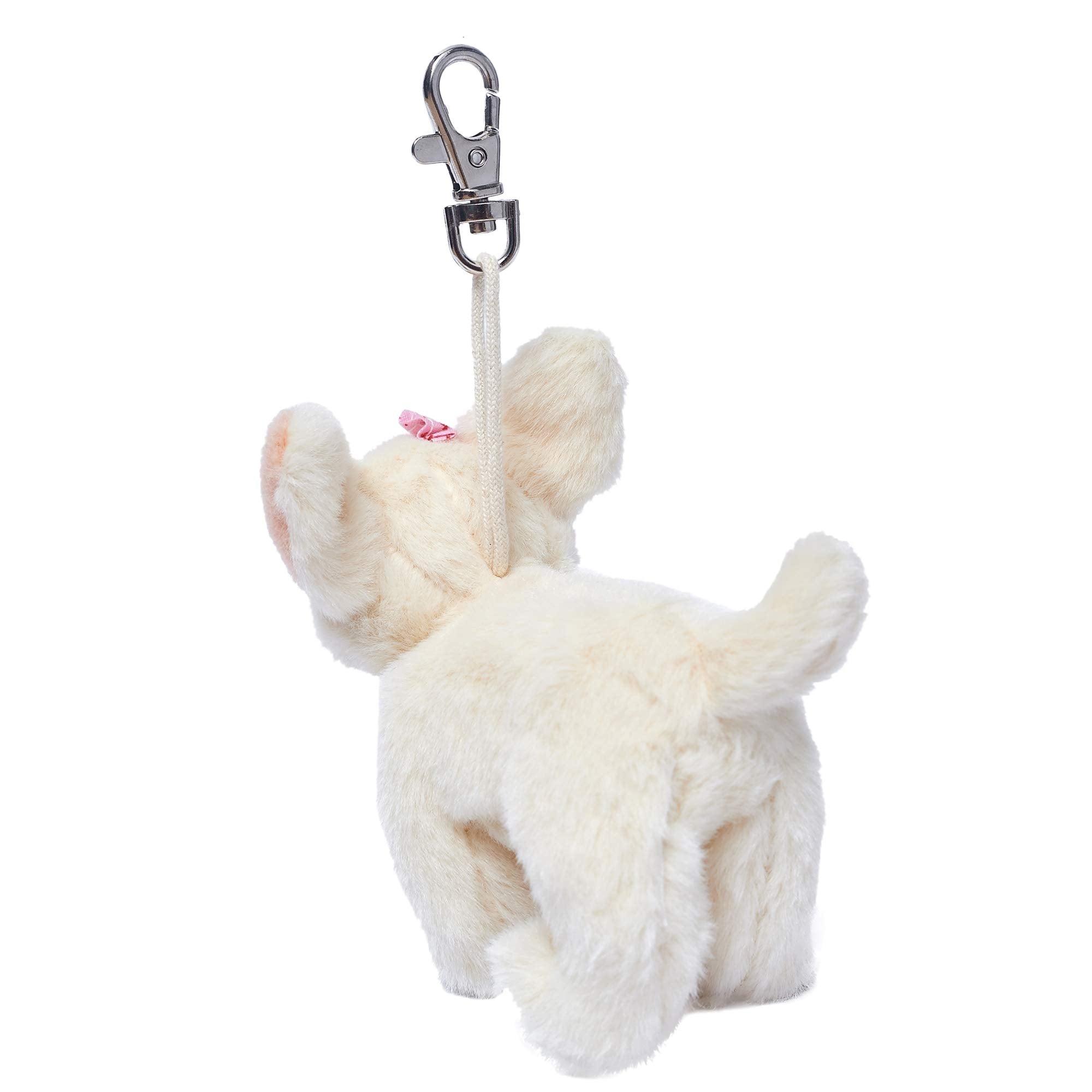 DILLY DUDU 4-Inch Cream Chihuahua Plush Keychain – Soft Beanbag Stuffed Animal Toy