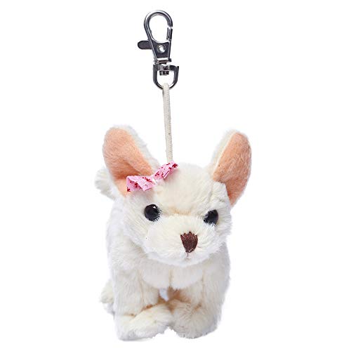 DILLY DUDU 4-Inch Cream Chihuahua Plush Keychain – Soft Beanbag Stuffed Animal Toy