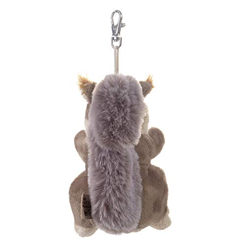 DILLY DUDU 4-Inch Squirrel Stuffed Animal Plush Keychain - Soft Brown Plush with Beanbag Filling