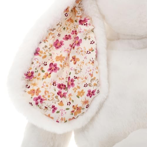 DILLY DUDU White Bunny Stuffed Animal – 14 Inch Soft Plush Toy