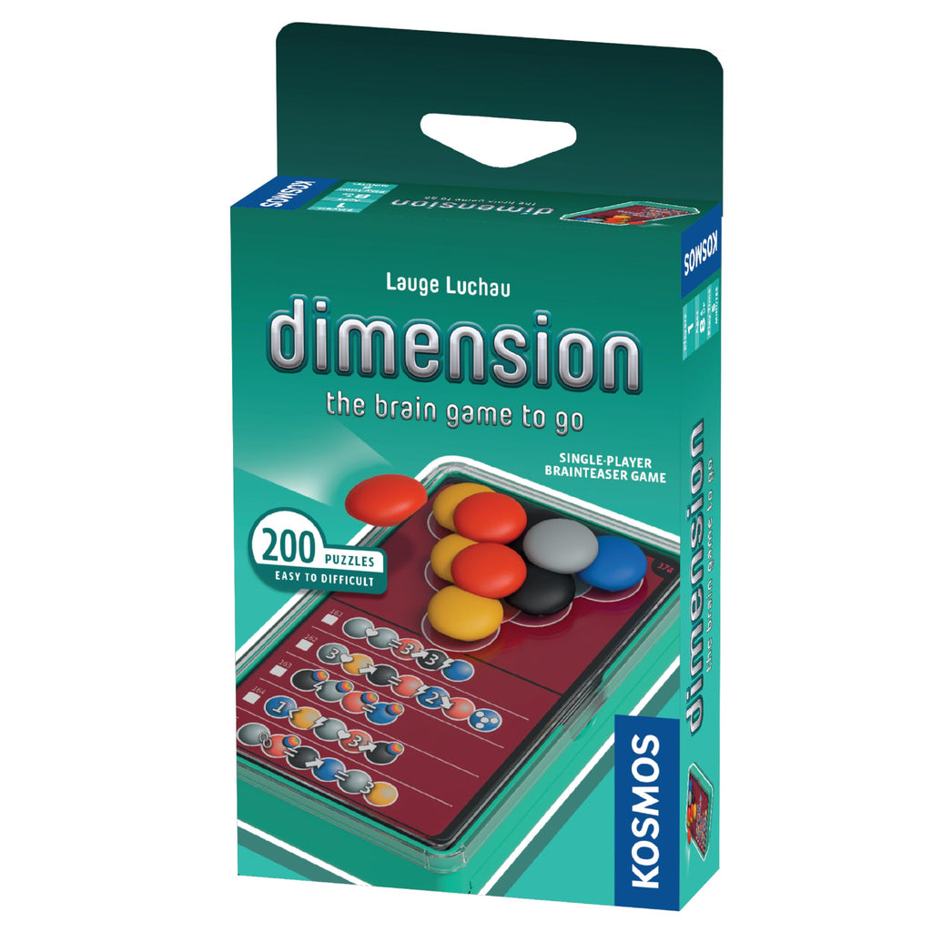 Dimension: The Brain Game to Go – Portable 3D Stacking Puzzle with 200 Challenges, 4 Levels, for Ages 8+ by Thames & Kosmos