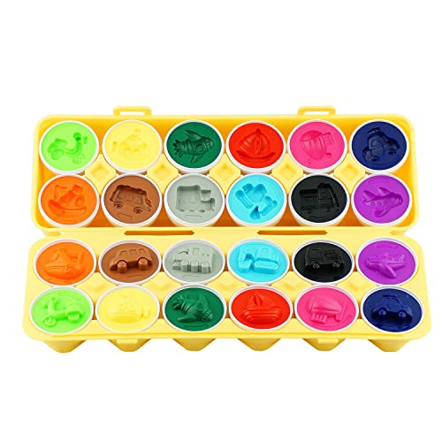 Dimple 12 PCS Vehicle Car Egg Matching Toy – Educational Plastic Easter Eggs for Toddlers