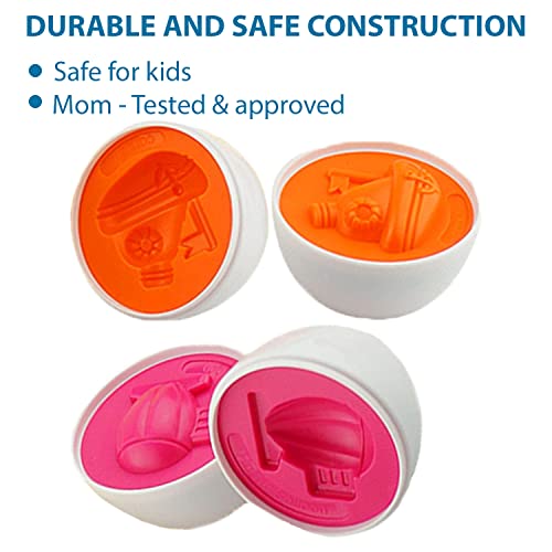Dimple 12 PCS Vehicle Car Egg Matching Toy – Educational Plastic Easter Eggs for Toddlers
