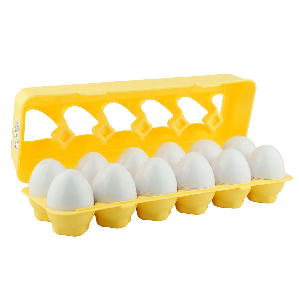 Dimple 12 PCS Vehicle Car Egg Matching Toy – Educational Plastic Easter Eggs for Toddlers