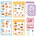 Diner Restaurant Play Set: 2 Double-Sided Menus, Open/Closed Sign, 60-Page Receipt Book, Erasable Pen