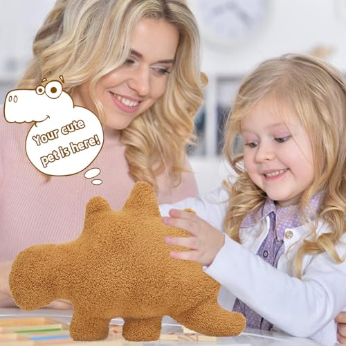Dino Nugget Pillow - 18 Inch Soft Chicken Nugget Plush Toy for Kids and Adults