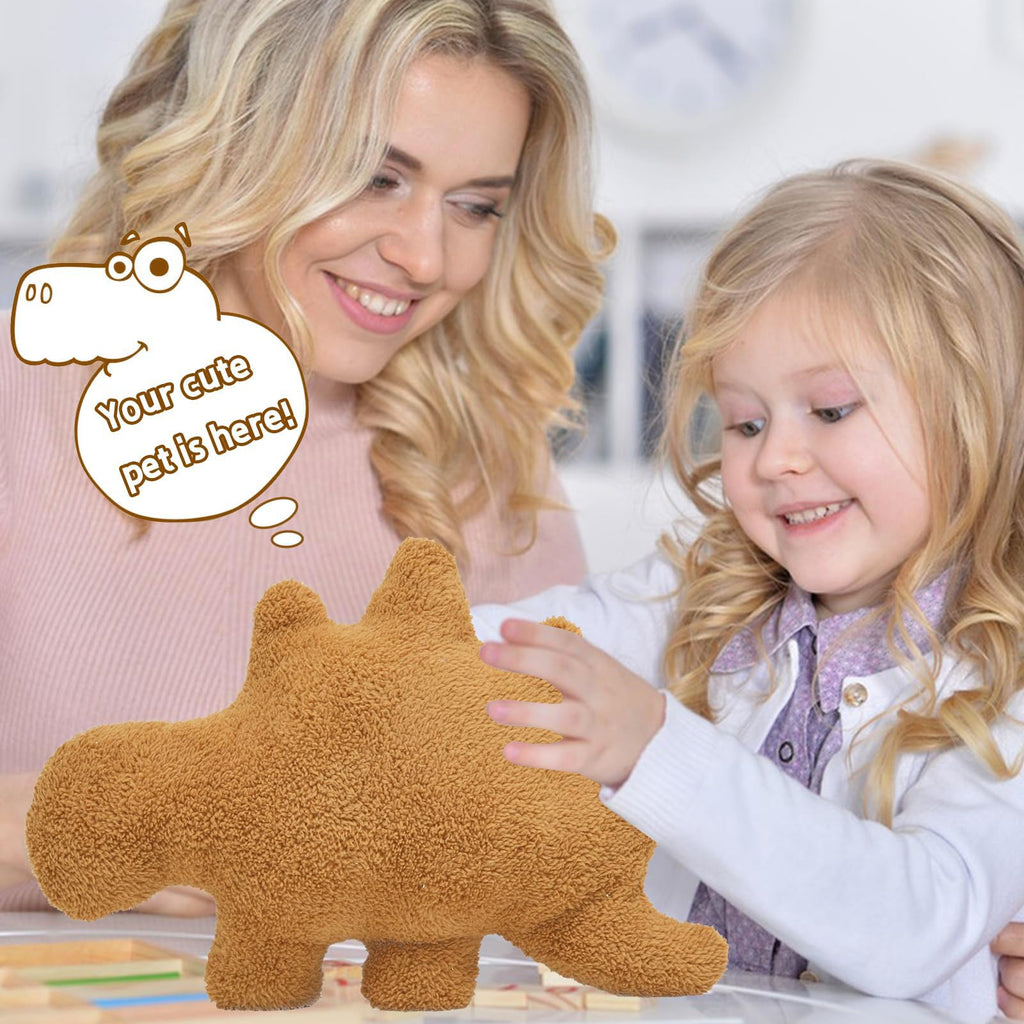 Dino Nugget Pillow - 18 Inch Soft Chicken Nugget Plush Toy for Kids and Adults