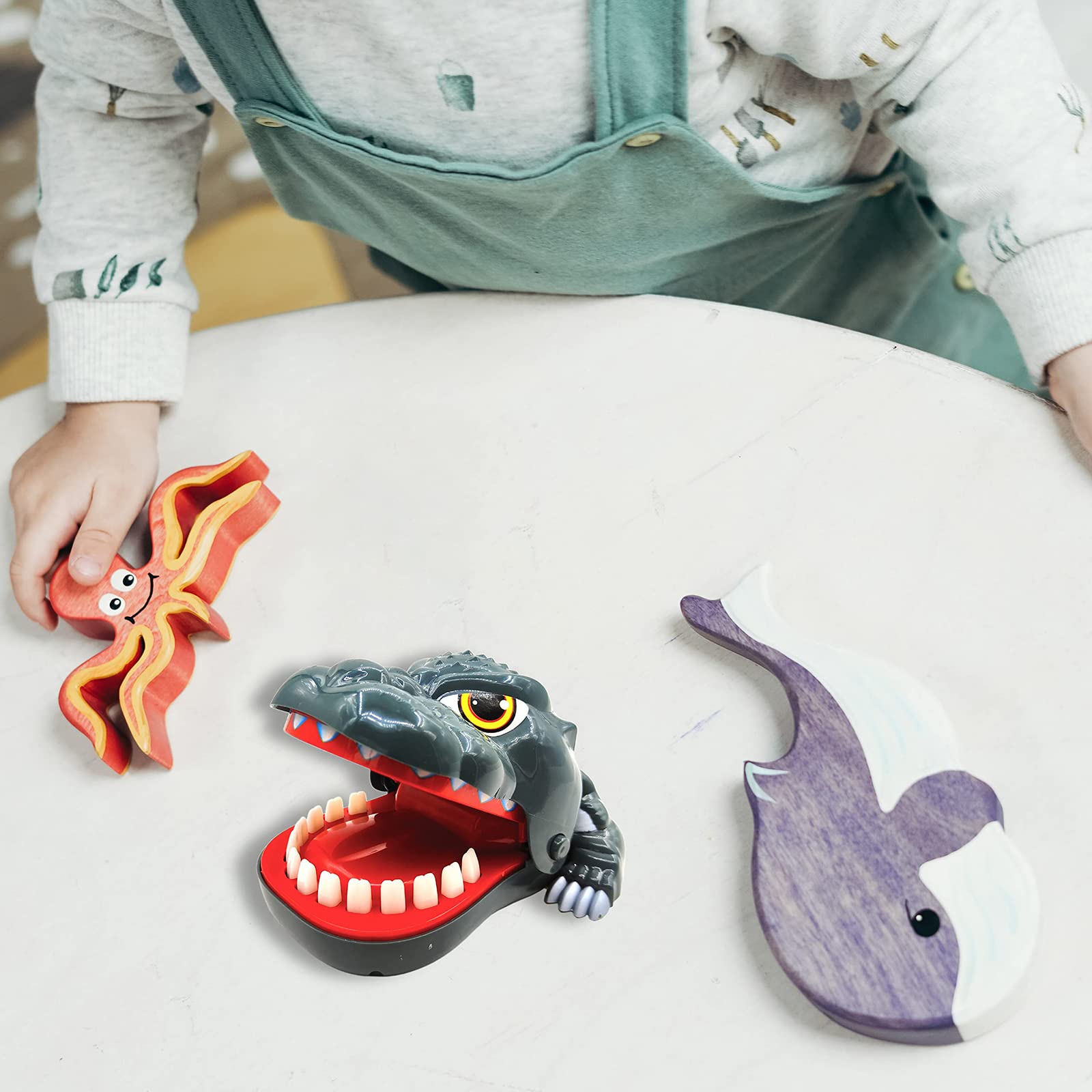 Dinosaur Dentist Game for Kids – Biting Finger Toy with Push Teeth (6.2x3.3x3.1 inches)