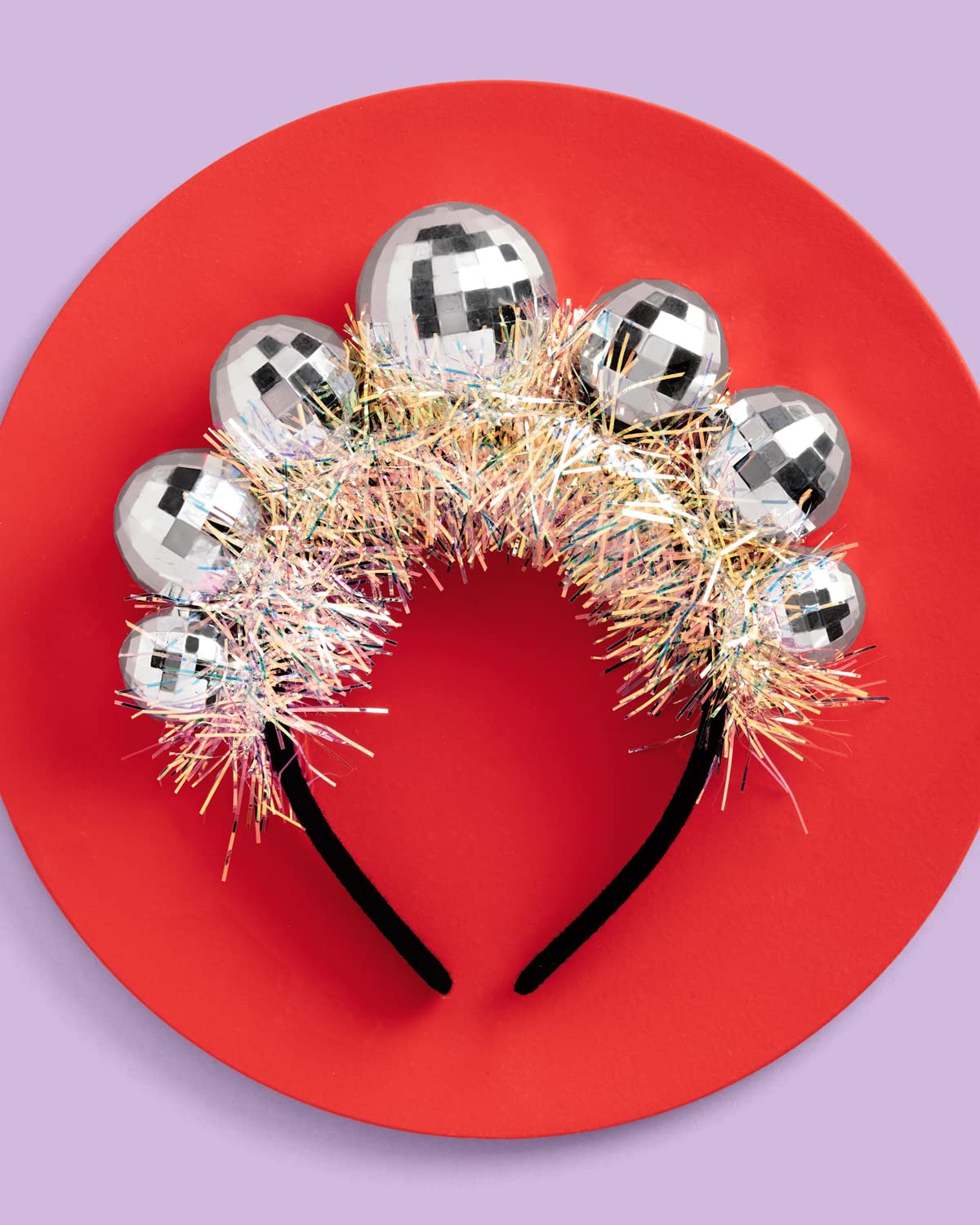 Disco Headband with 5 Shiny Balls – Comfort Fit for Adults and Kids