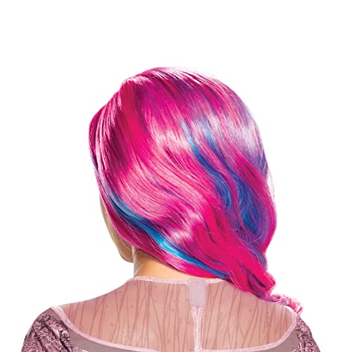 Disguise Girls Audrey Descendants 3 Wig - Standard Size Pink with Blue Highlights