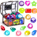 DISHIO Diving Gem Pool Toys – 16-Piece Large Swimming Toy Set with Treasure Chest for Kids