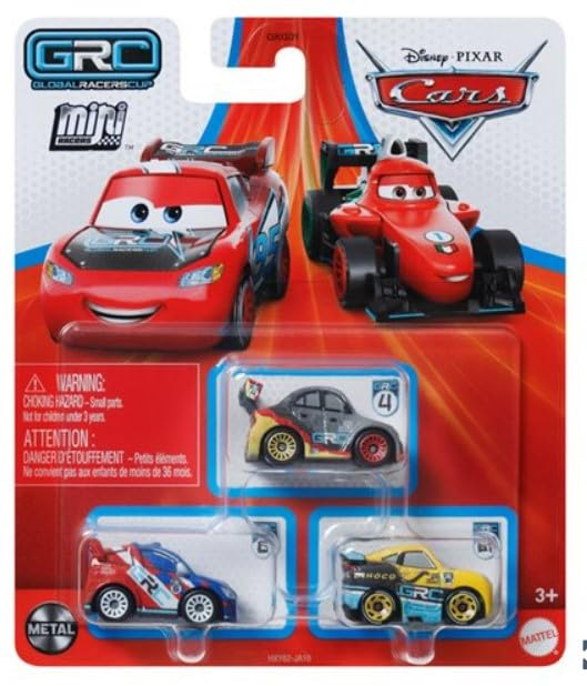 Disney Cars Mini Racers 3 Pack: Raoul CaRoule, Max Schnell & Cruz Ramirez