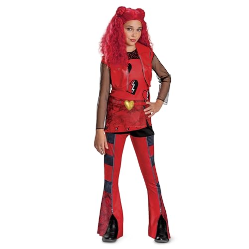 Disney Descendants The Rise of Red Costume for Kids – Official Red Jumpsuit (Size 10-12)