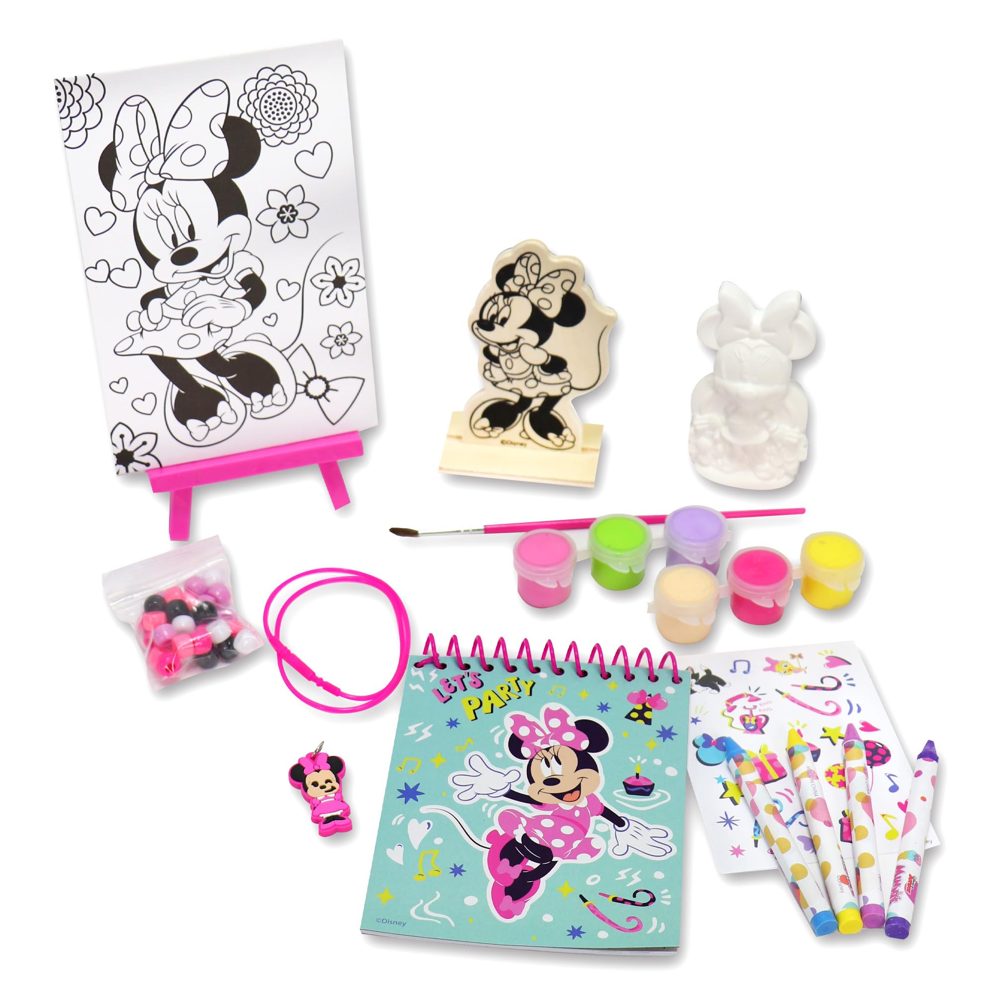 Disney Junior Minnie Mouse 5 in 1 Creativity Tub – 50-Piece Preschool Arts and Crafts Activity Set