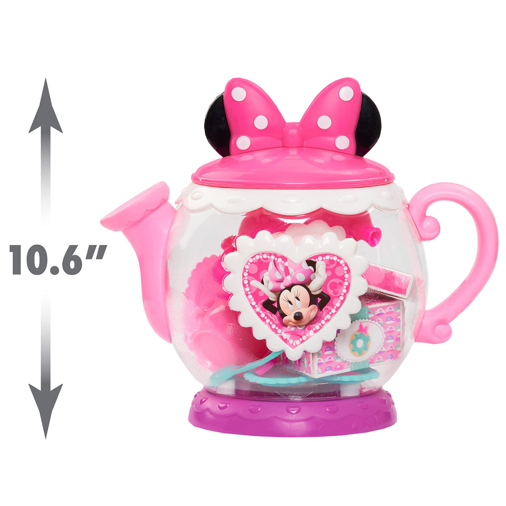Disney Junior Minnie Mouse Terrific Teapot Set – 14-Piece Pretend Play Tea Party for Kids Ages 3+