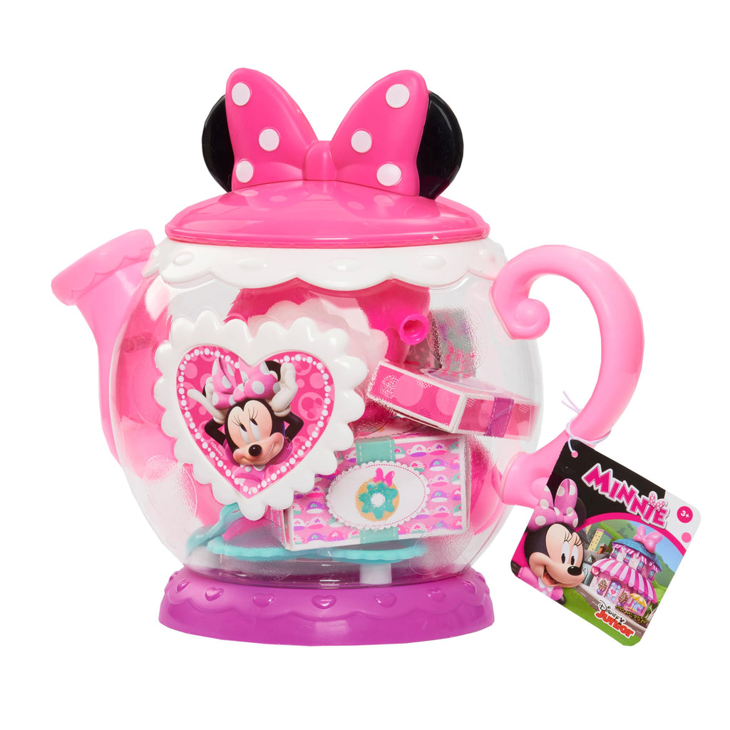 Disney Junior Minnie Mouse Terrific Teapot Set – 14-Piece Pretend Play Tea Party for Kids Ages 3+