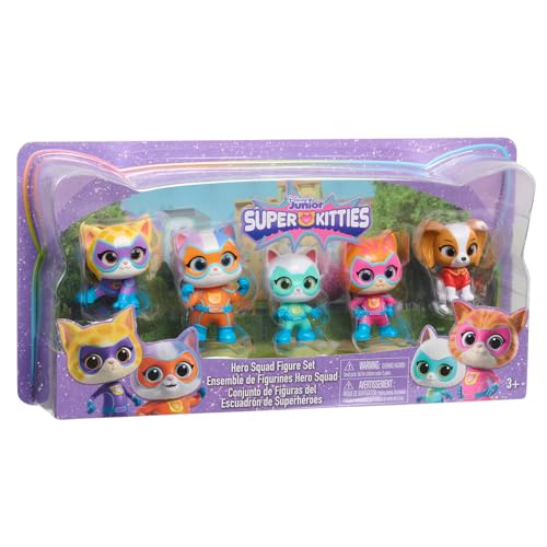 Disney Junior SuperKitties Hero Squad 5-Piece Figure Set - Ginny, Bitsy, Willa, Sparks & Buddy
