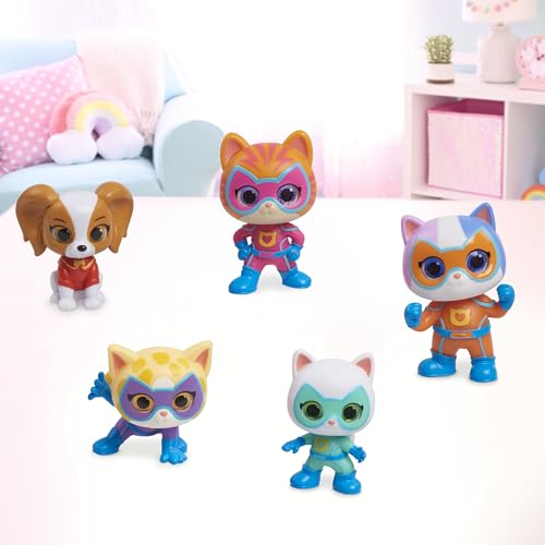 Disney Junior SuperKitties Hero Squad 5-Piece Figure Set - Ginny, Bitsy, Willa, Sparks & Buddy