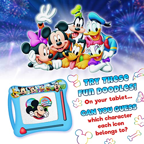 Disney Mickey Mouse Magnetic Drawing Board – JA-RU Mess-Free Doodle Tablet for Toddlers & Kids
