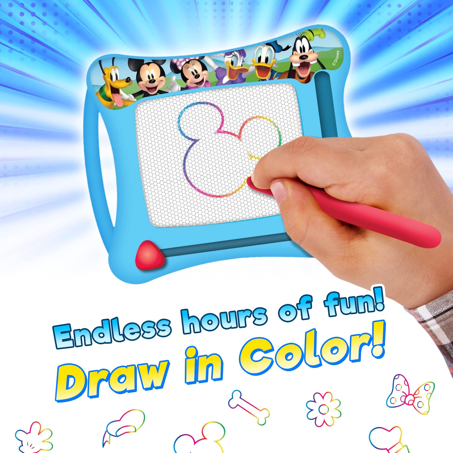 Disney Mickey Mouse Magnetic Drawing Board – JA-RU Mess-Free Doodle Tablet for Toddlers & Kids
